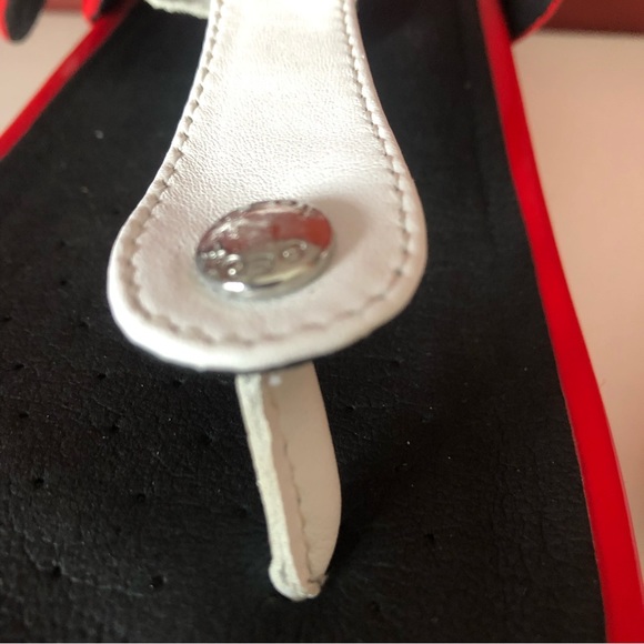 GEOX Respira G Ottawa Buckle Thong Sandals, Red White Black, Euuro 40/US 10 - Picture 5 of 10